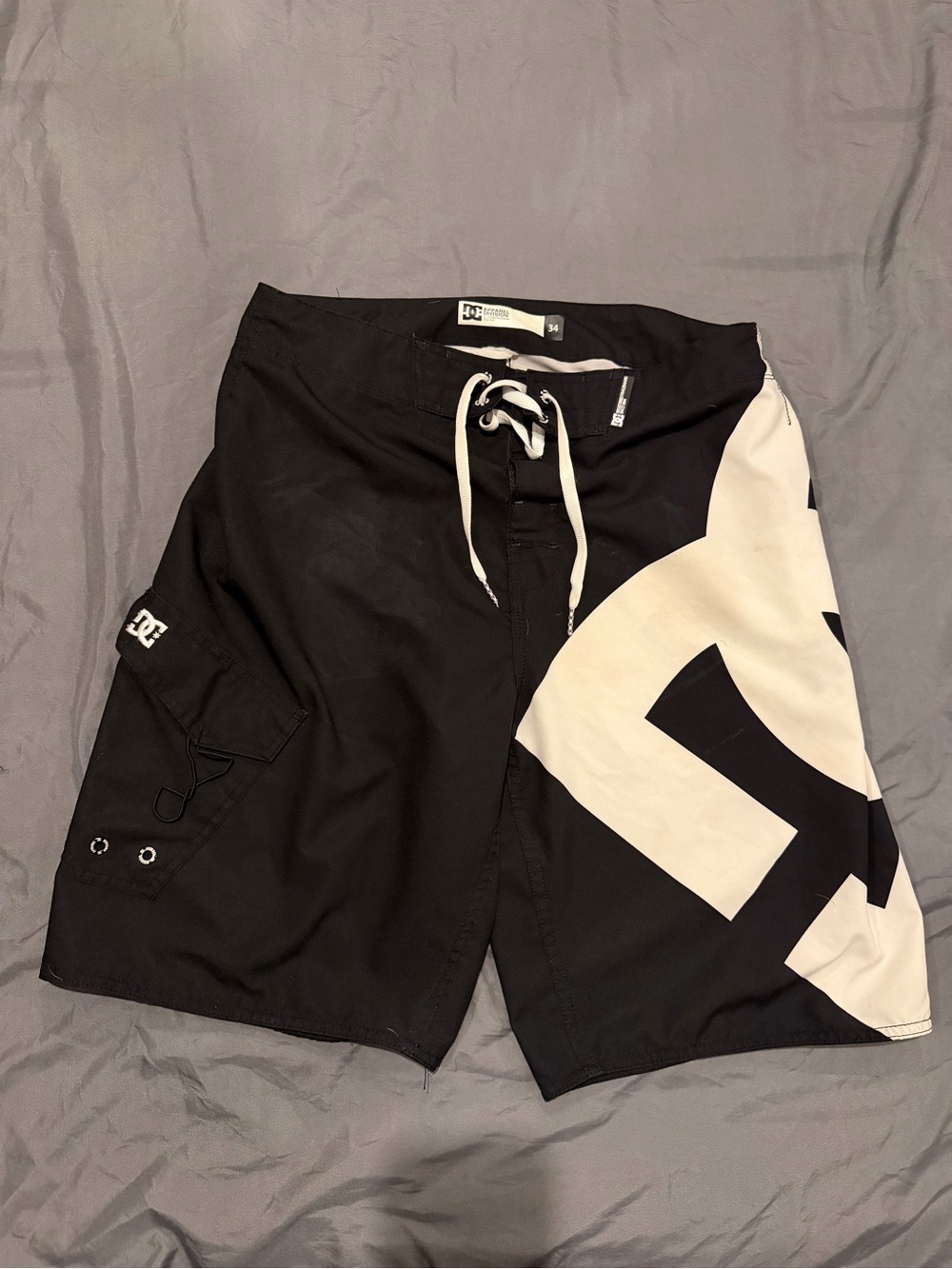 DC Black and White Apparel Division Shorts Y2K